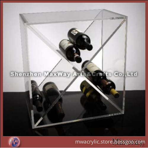 Acrylic crystal four boxes bottle/beer display holder/shelf/rack